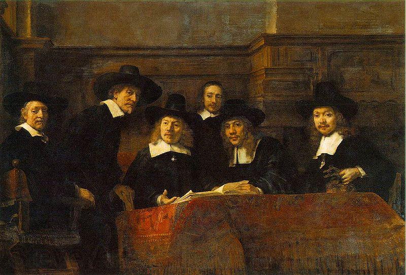 REMBRANDT Harmenszoon van Rijn The Syndics of the Clothmakers Guild, Spain oil painting art